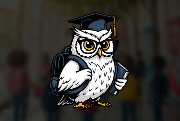 01 Owl Back to School Vector Design