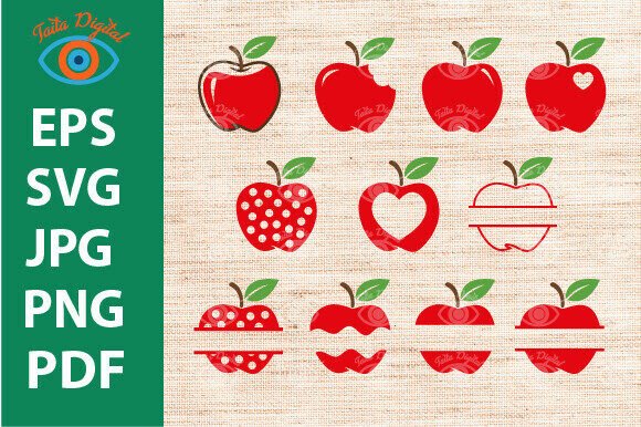 Apple Monogram Back to School SVG for Crafts and Graphics