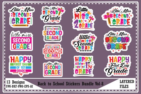 Back to School Stickers Bundle Vol-8: Graphics & Crafts