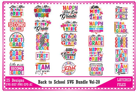 Back to School SVG Bundle Vol-20: Graphics & T-Shirt Designs