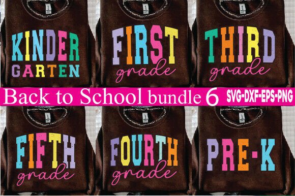 Back to School SVG PNG Bundle: Graphics & T-Shirt Designs