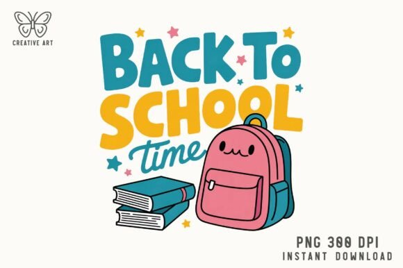 Back to School Time PNG Sublimation: Graphics for Crafts
