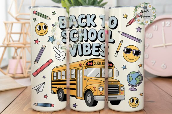 Back to School Vibes Tumbler Wraps & Graphics