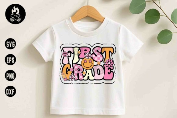 First Grade SVG Cute Retro Back to School