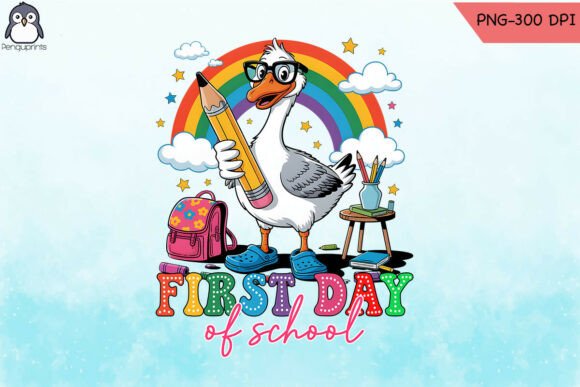 Funny Back to School Goose Chill PNG