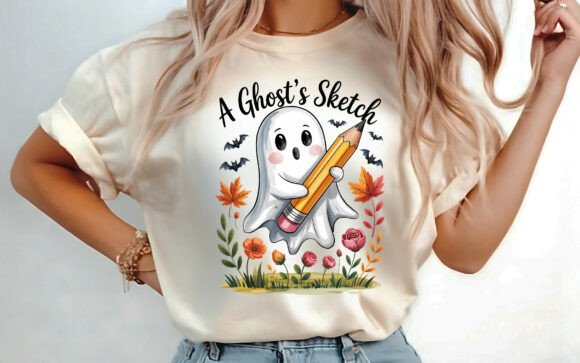 Funny Ghost Back to School T-shirt PNG
