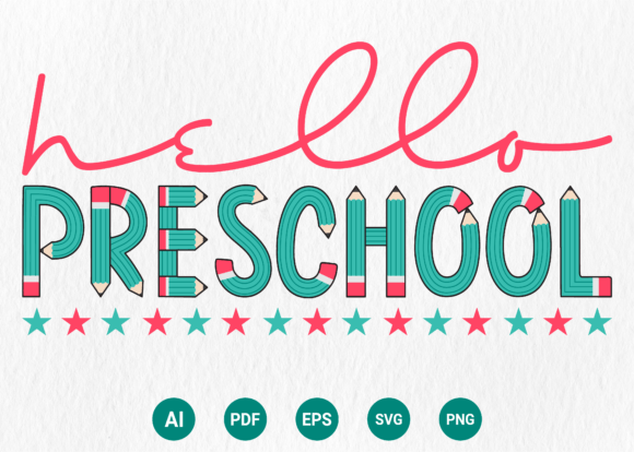 Hello Preschool Back to School T Shirt Graphics