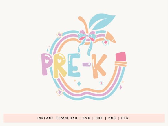Pre-k, Coquette Back to School SVG PNG