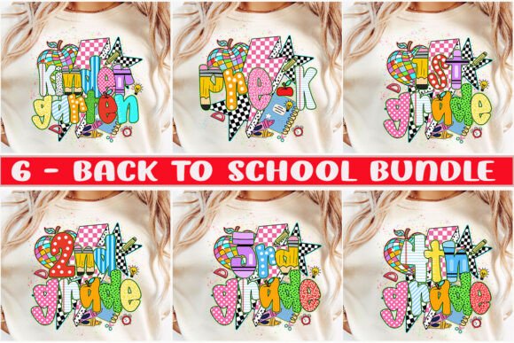 Retro Back to School Bundle Png, School