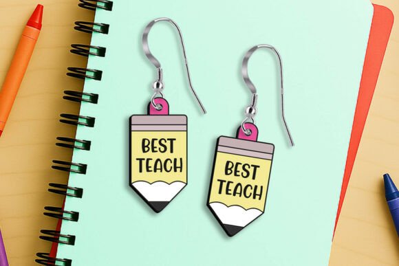 Teacher Earrings Back to School SVG Gift