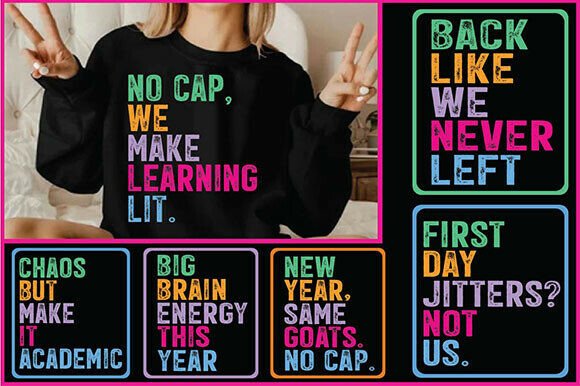 Trendy Back To School Teacher Png Graphics