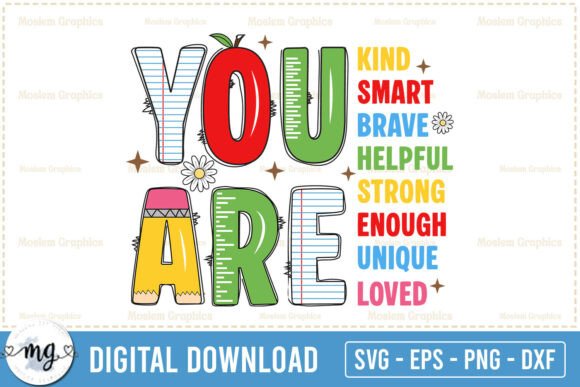 You Are Kind Smart - Back to School SVG